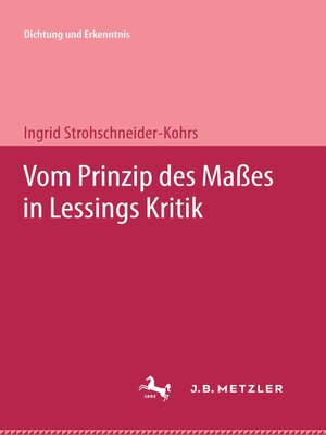 cover image of Vom Prinzip des Maßes in Lessings Kritik